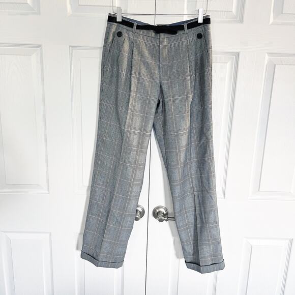 Daughters of the Liberation Anthropologie Glen Check Plaid Trousers - Picture 1 of 7